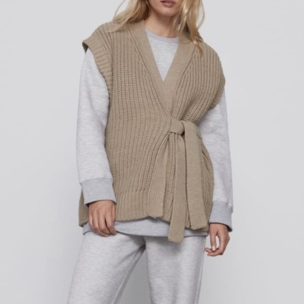 Zara Knit Wraparound Sweater
